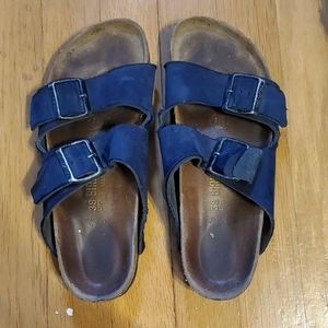 Navy Suede Birkenstocks